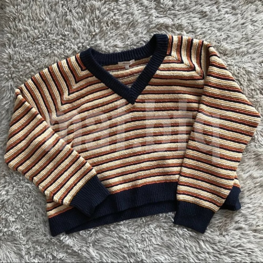 Madewell Arden Striped Pullover Sweater